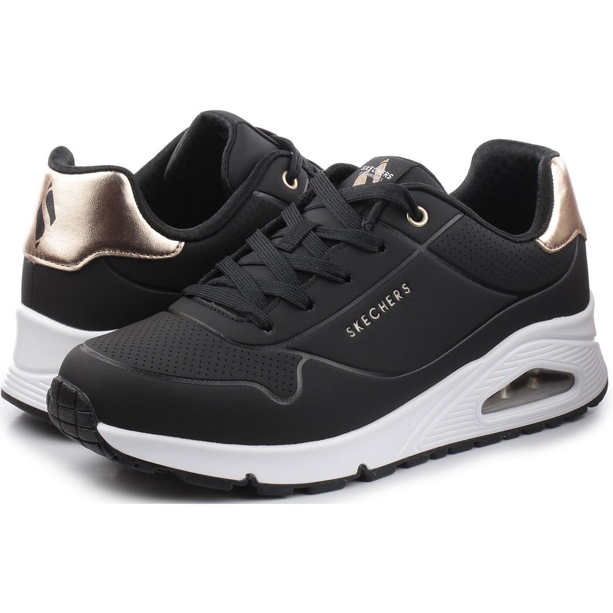 SKECHERS - Zapatilla Skechers Uno Gen 1 Shimmer Away 155196/BLK Negro para Mujer