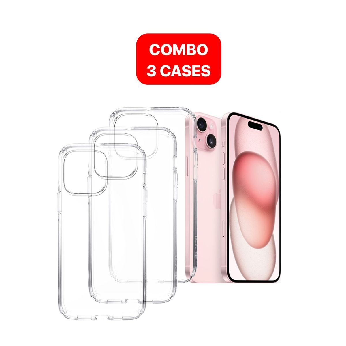 SPACE - Combo Case Space Para Iphone 15 Plus Transparente