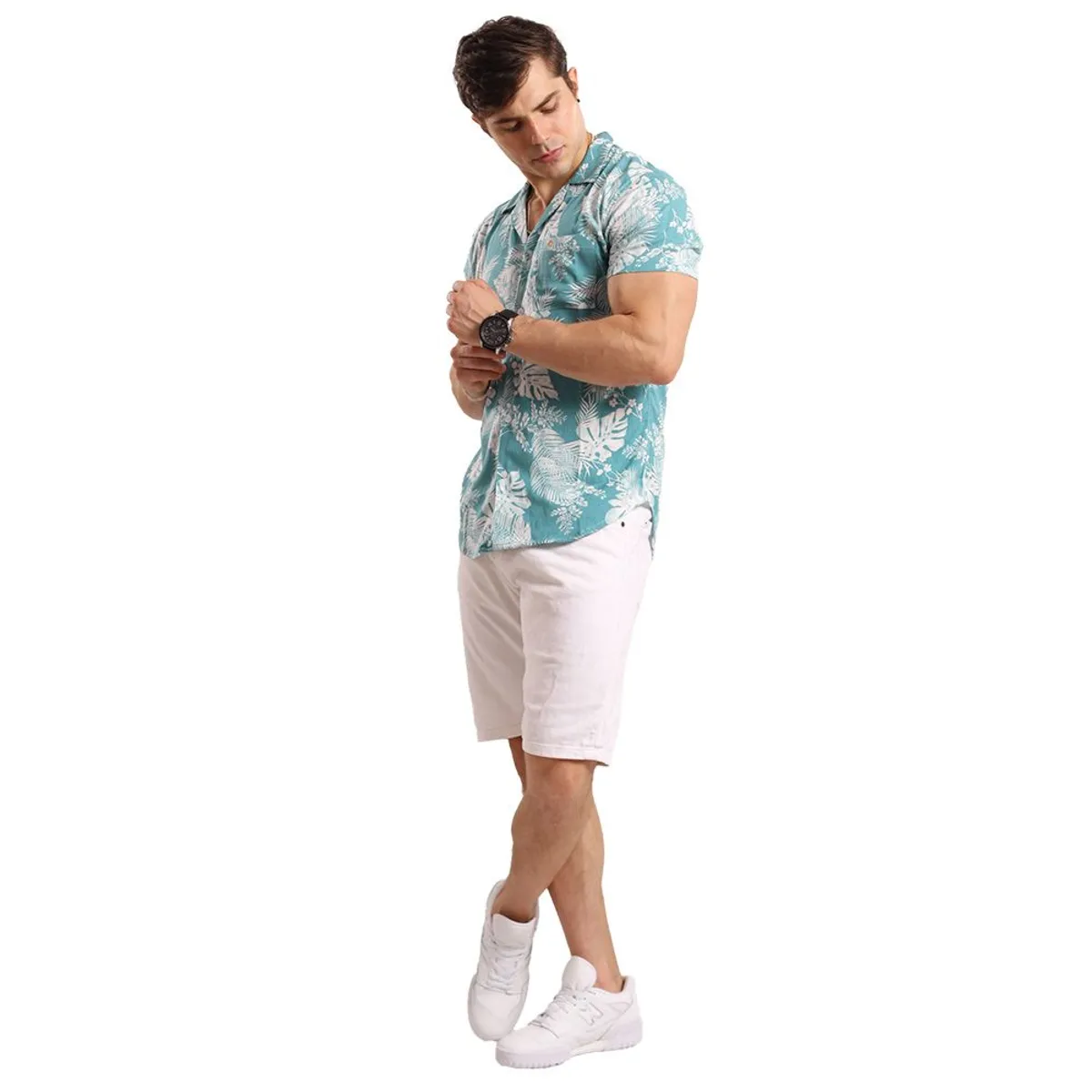 TROPIKL - Camisa Hawaiana Hombre Skies Slim Fit