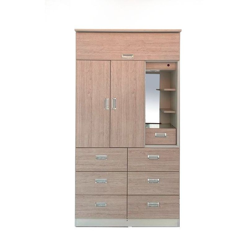 GENERICO - ROPERO DE 1 METRO CON TOCADOR COLOR CHANTILLY