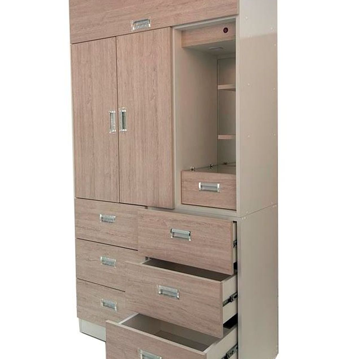 GENERICO - ROPERO DE 1 METRO CON TOCADOR COLOR CHANTILLY