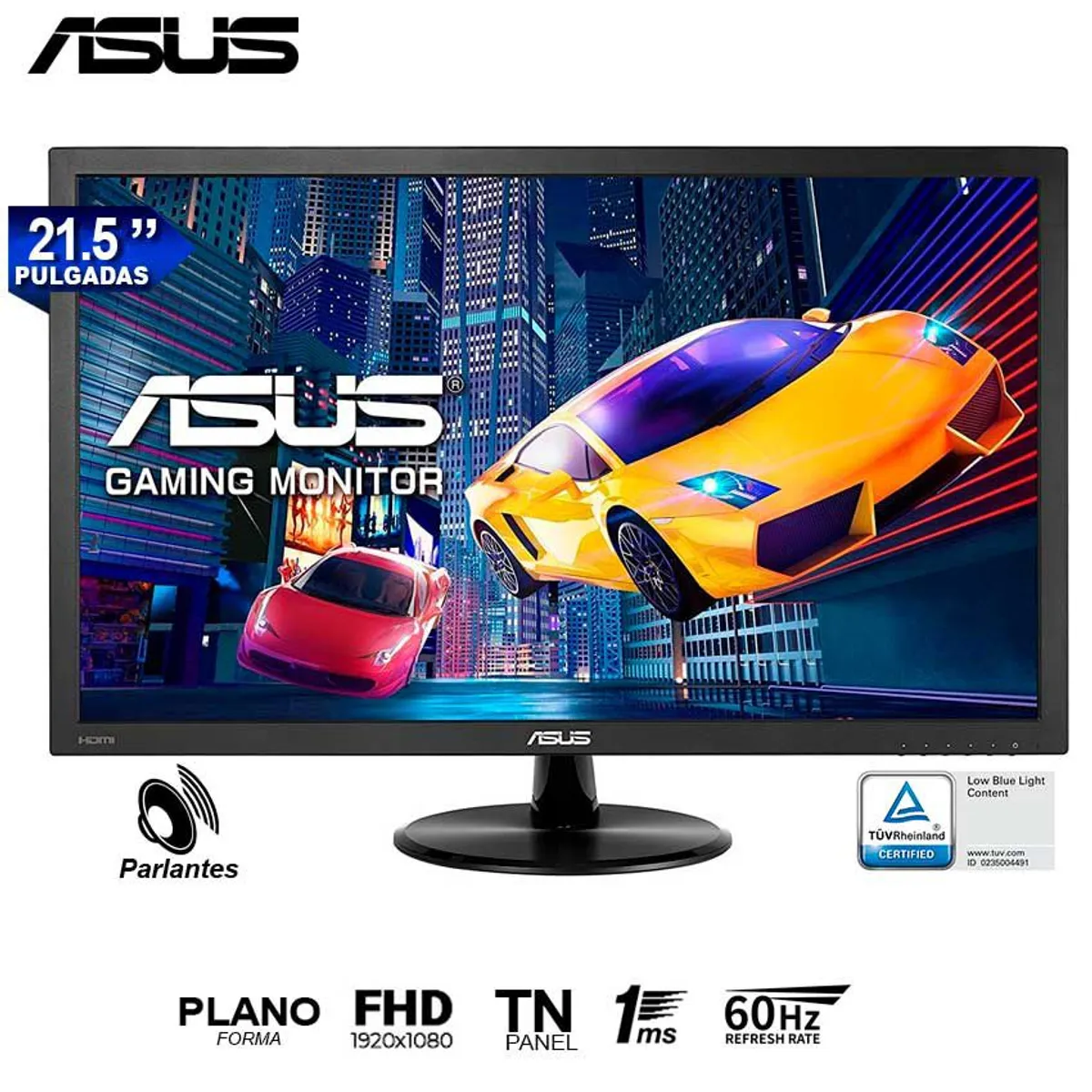 ASUS - Monitor ASUS VP228HE Full HD TN 60Hz 1 ms Parlantes X 3W