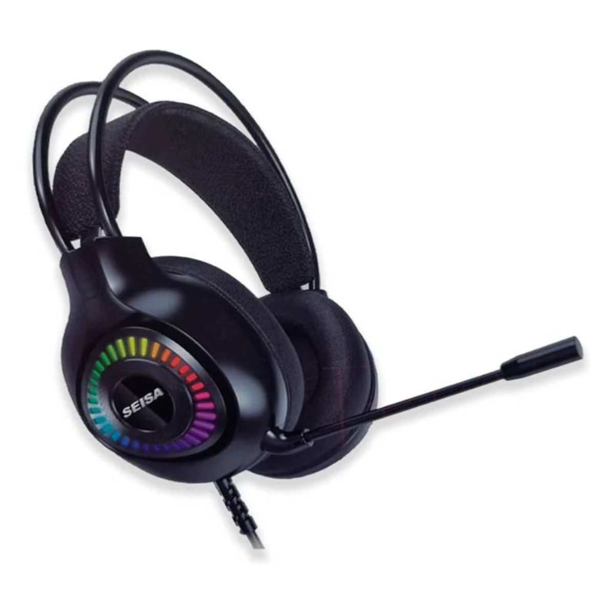 SEISA - Audifono Gamer Microfono Pc Laptop Luz Led Rgb Auricular.