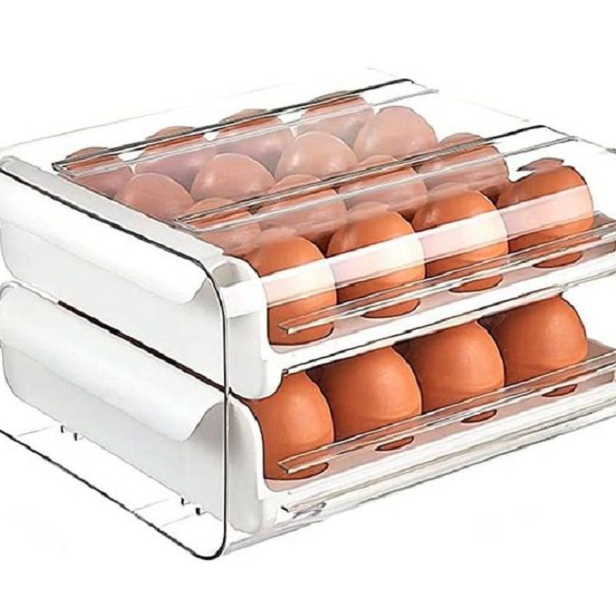 GENERICO - Organizador De Huevos 2 Niveles 32 unidades - Porta Huevos