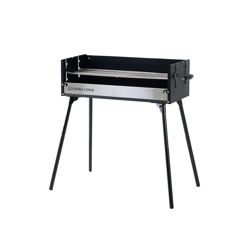 TERRA FORCE - Parrilla Portatil Plegable Camping - Carbon steel