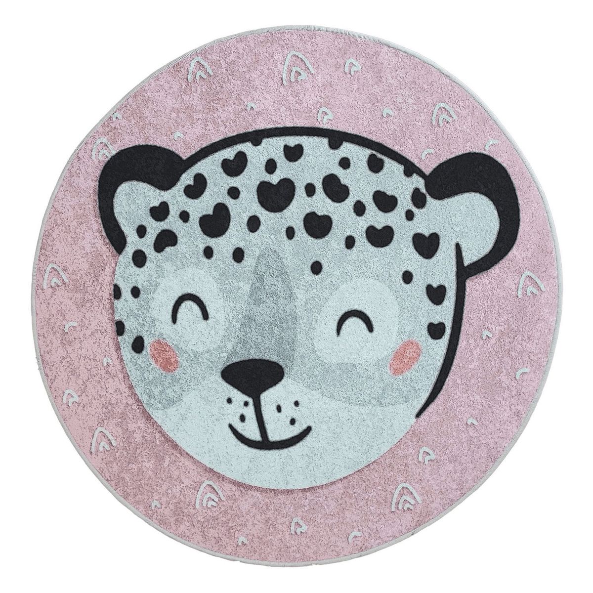 GENERICO - Alfombra Cicular Niños Tigre Blanco 120 x 120cm