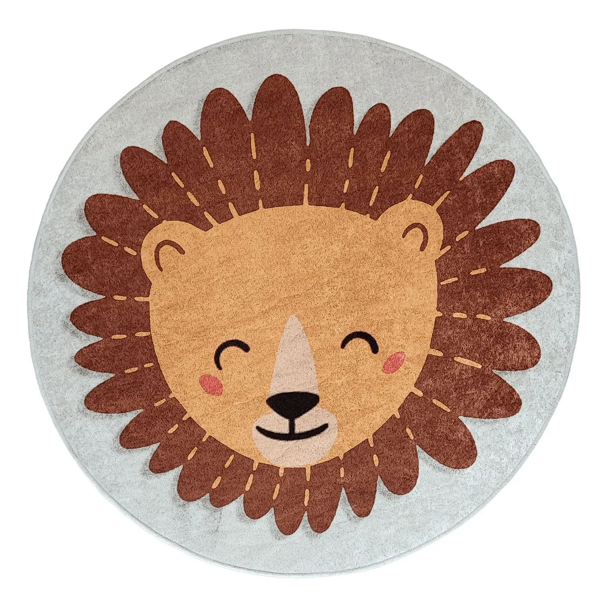 GENERICO - Alfombra Cicular Niños León 120 x 120cm