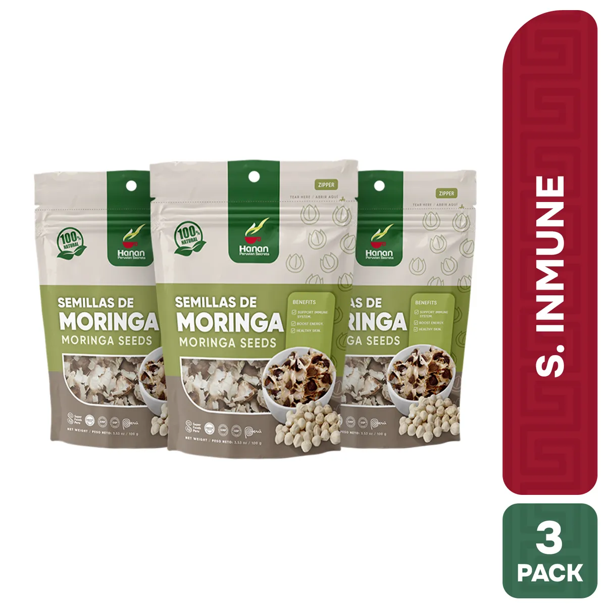 HANAN PERUVIAN SECRETS - Moringa Semillas Hanan 100g