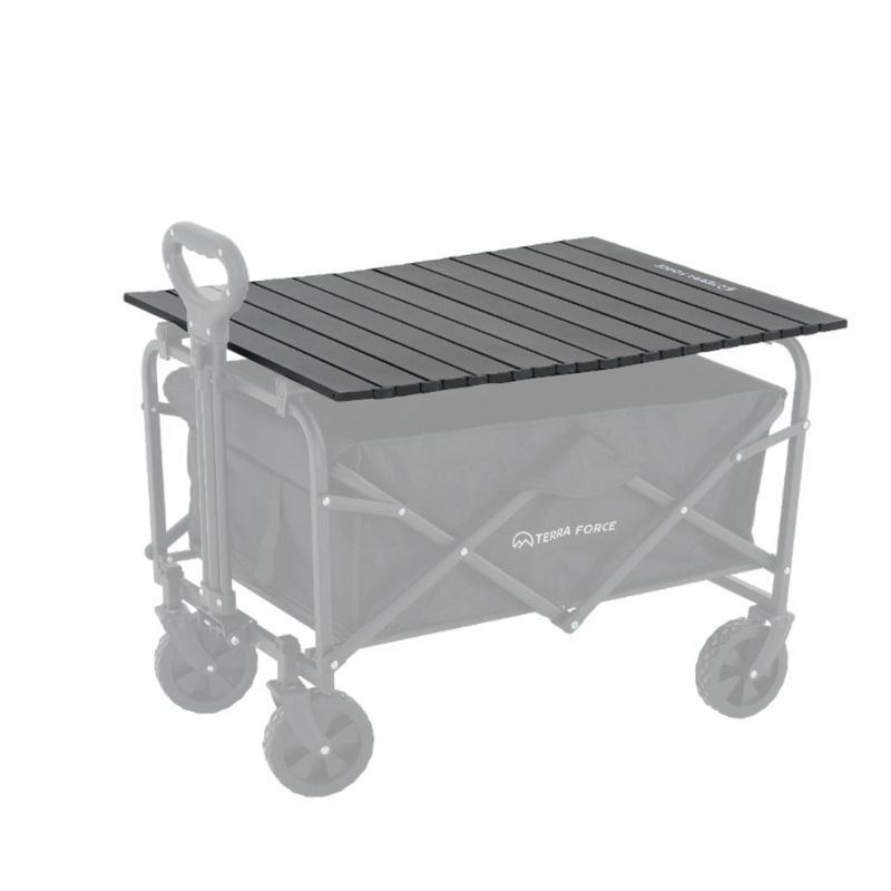 TERRA FORCE - Tapa Carrito Plegable Transporte Camping - Negro