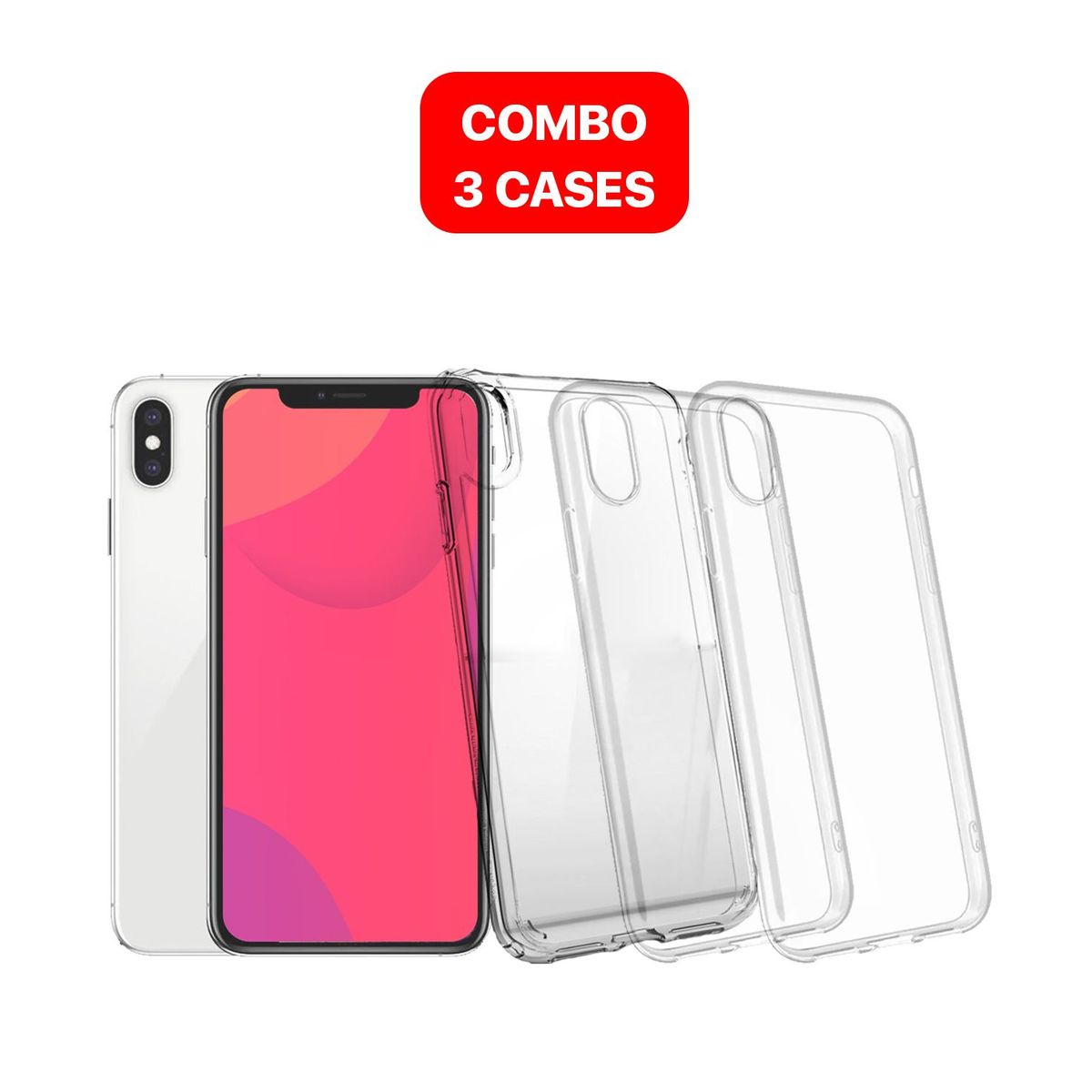 SPACE - Combo Case Space Para Iphone XXs Transparente