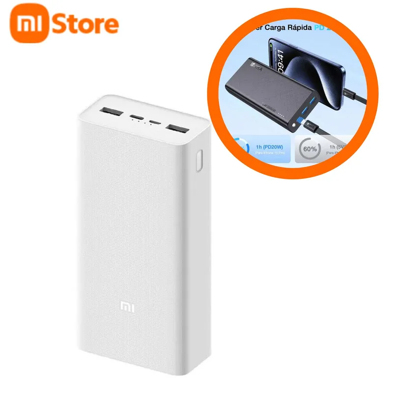 XIAOMI - XIAOMI POWER BANK 3 30000MAH 3 USB TYPE-C 18W CARGA RÁPIDA