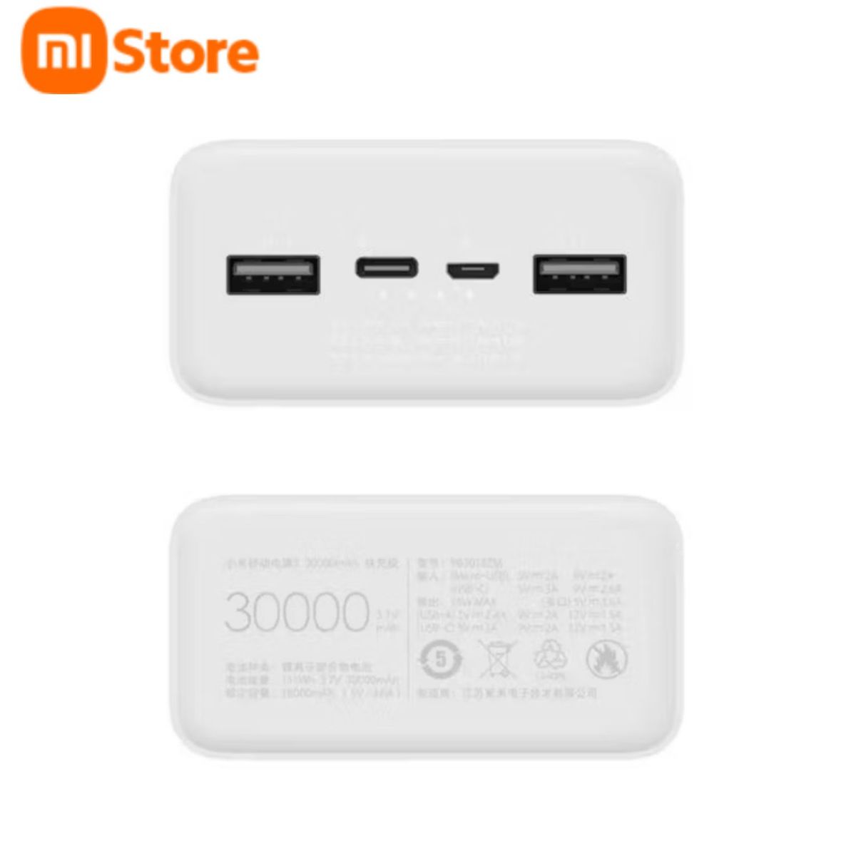 XIAOMI - XIAOMI POWER BANK 3 30000MAH 3 USB TYPE-C 18W CARGA RÁPIDA