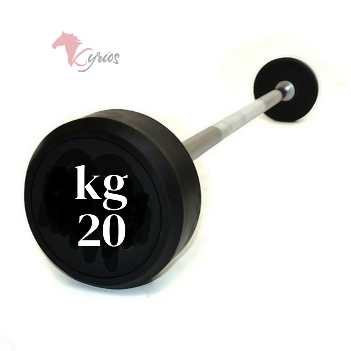 GENERICO - Barra Recta Con Peso Fijo Engomado 20 Kg