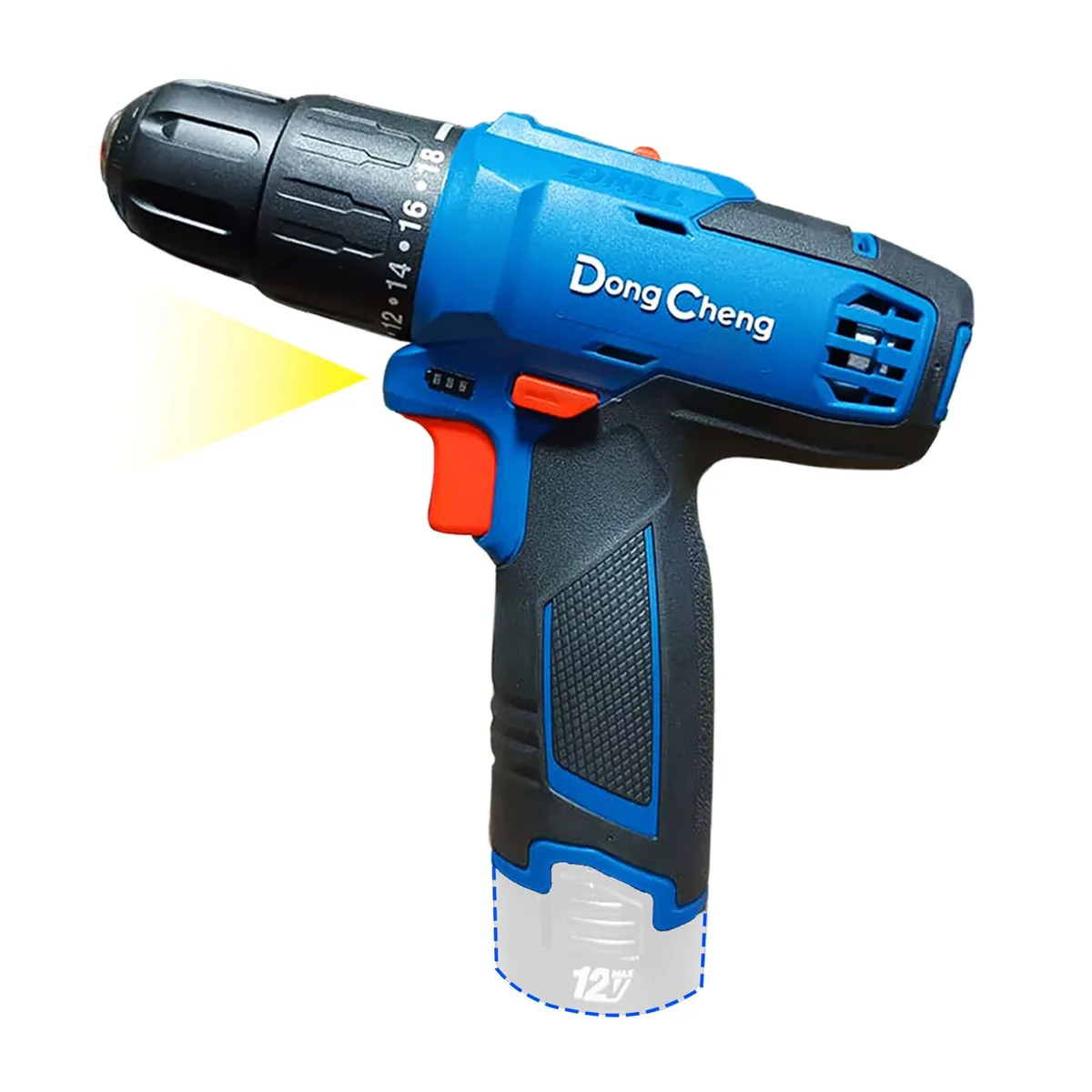 DONGCHENG - Taladro Atornillador Percutor Inalambrico 3 / 8″ DCJZ1202iE 12V 35Nm