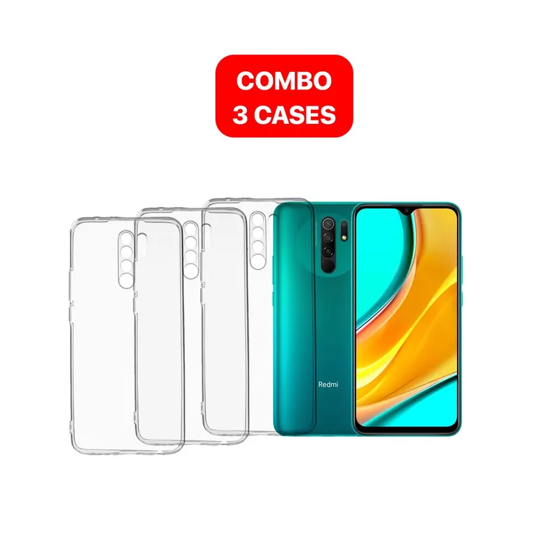 SPACE - Combo Case Space Para Redmi 9 Transparente