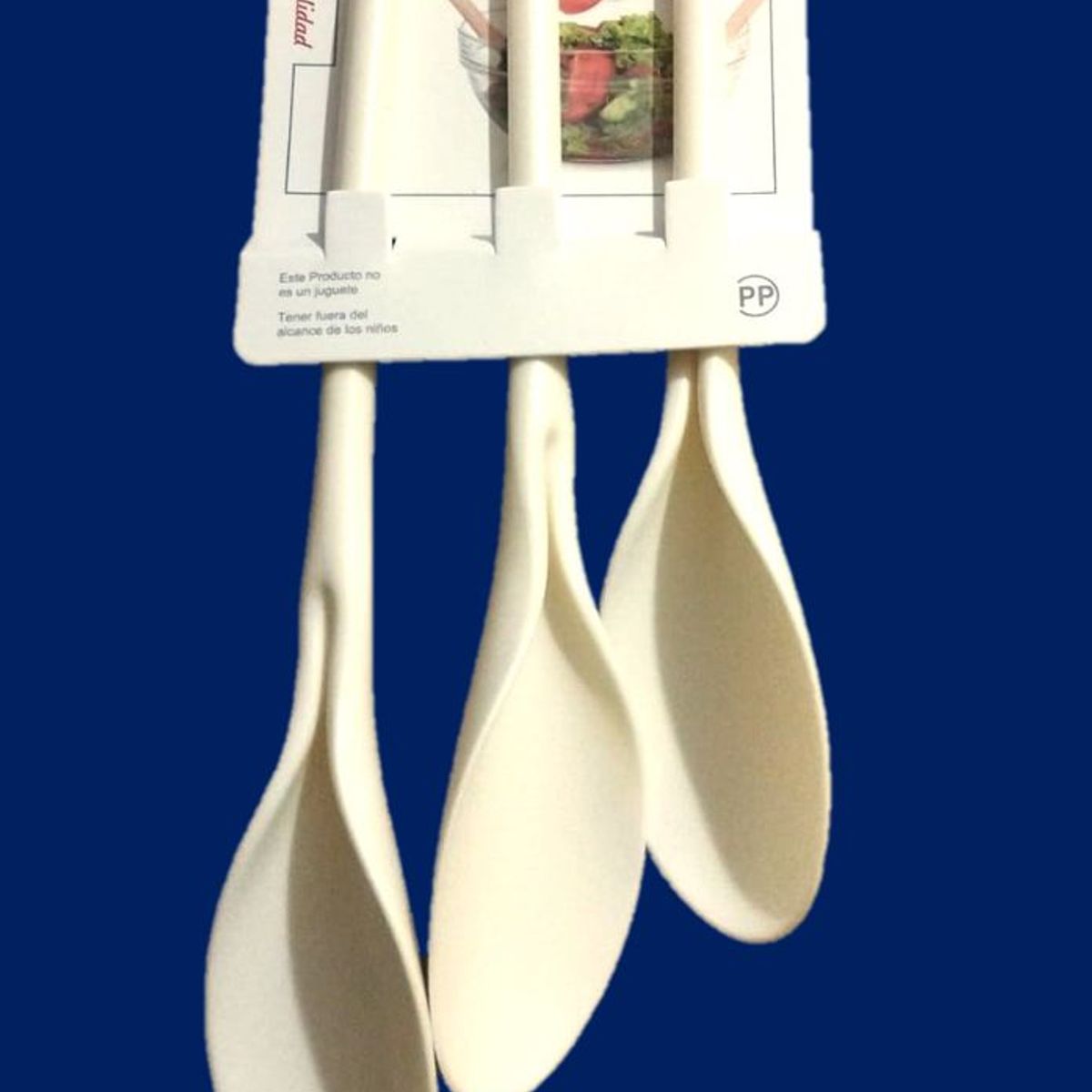 GENERICO - Cuchara Largas Multiusos x3 para ensaladas y otros