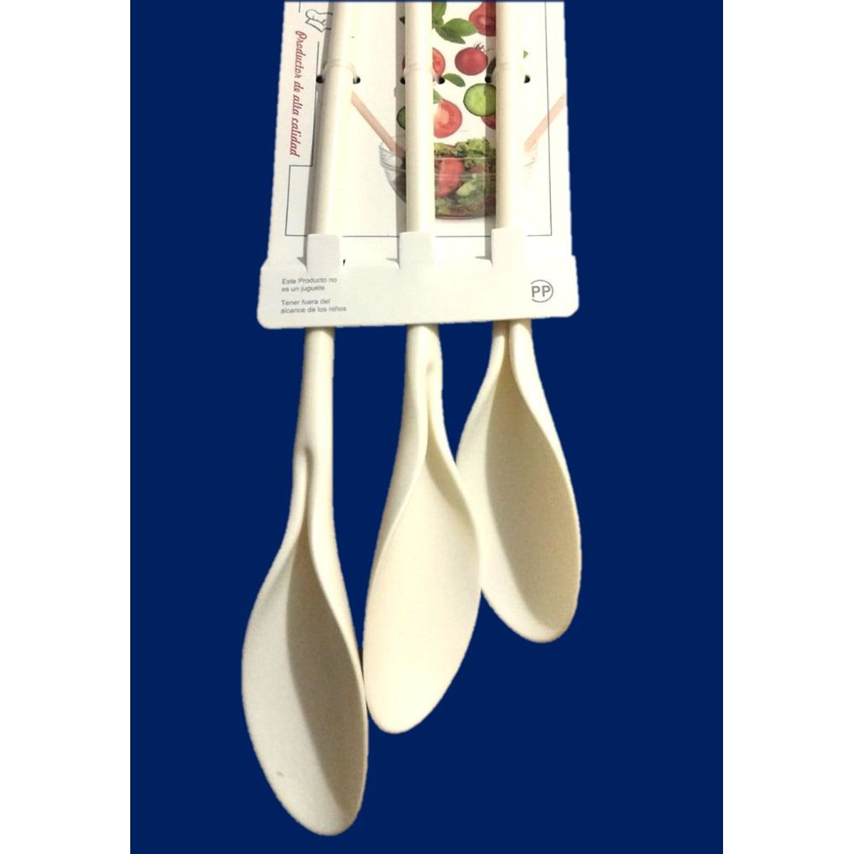 GENERICO - Cuchara Largas Multiusos x3 para ensaladas y otros