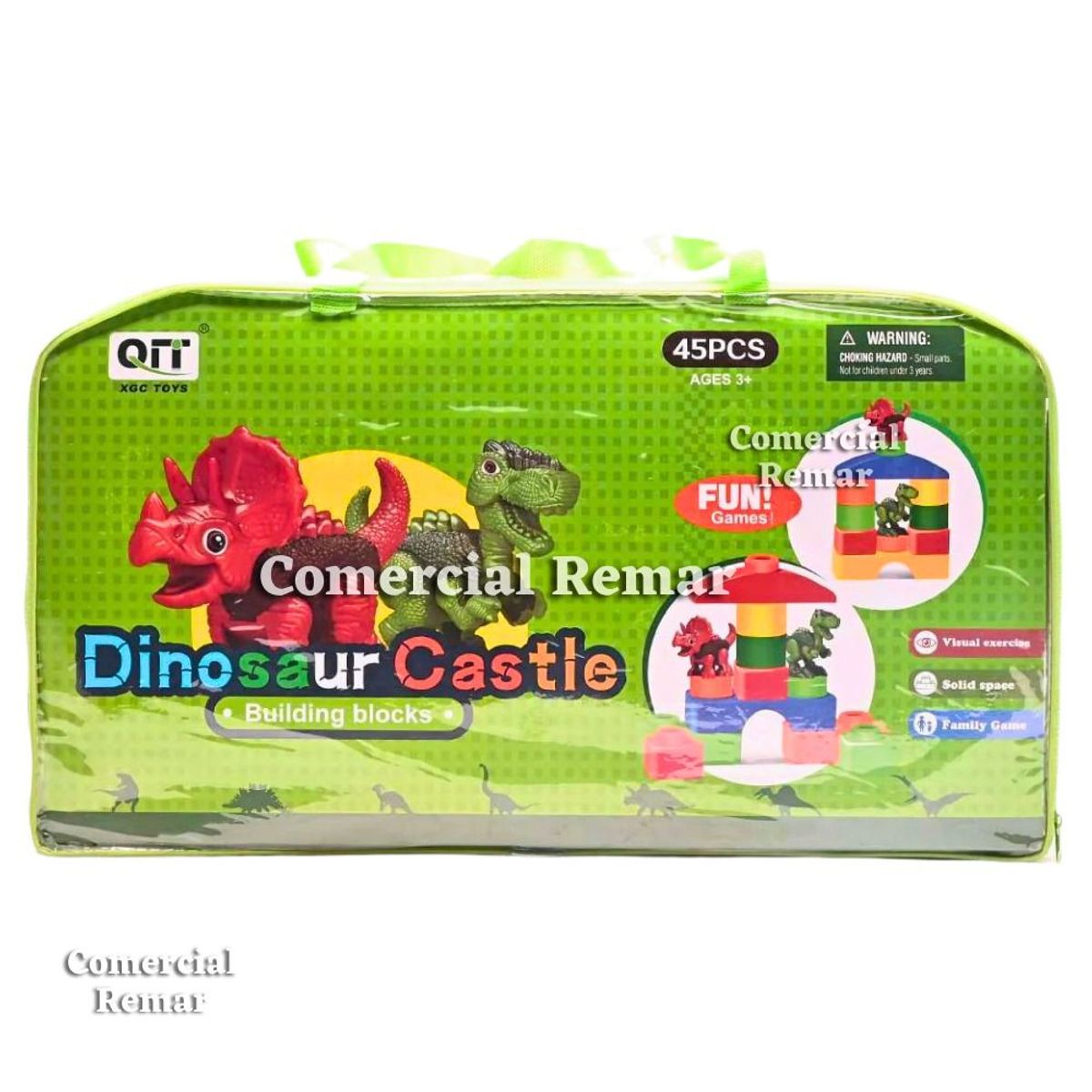 GENERICO - Bloques de Construcción de Dinosaurios en Maleta 45 Piezas