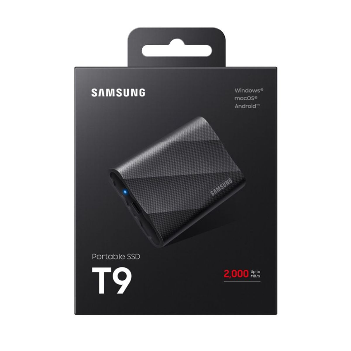 SAMSUNG - Disco SSD externo SAMSUNG T9 2TB 20Gbps USB C 2000MBS