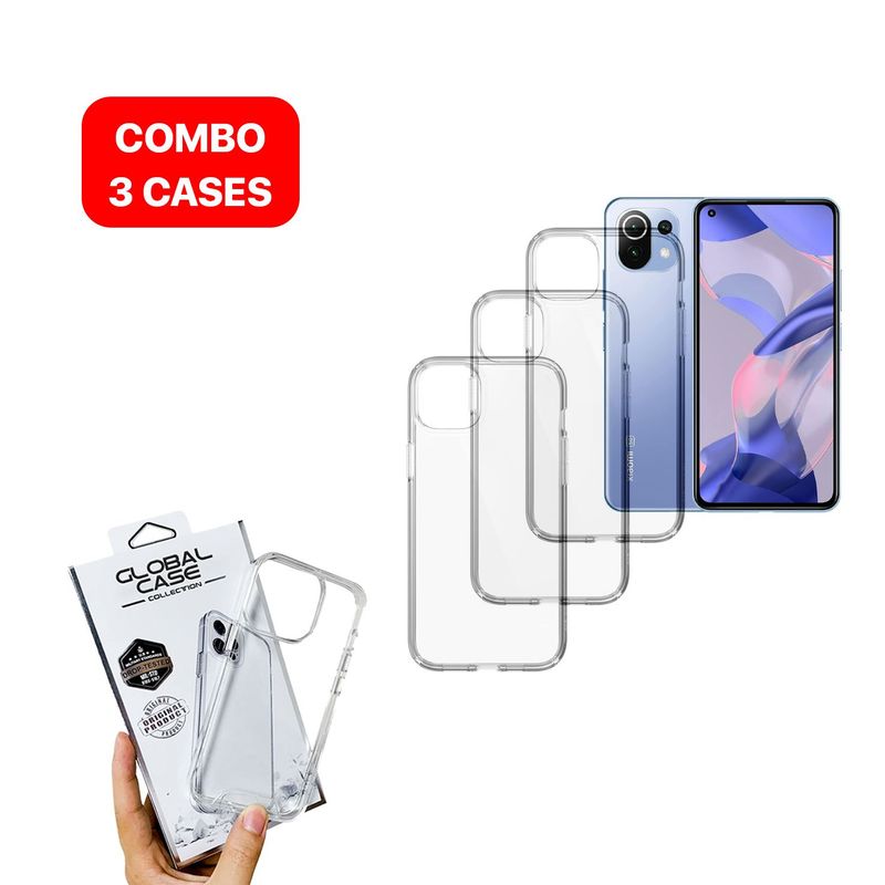 SPACE - Combo Case Space Para Redmi Mi 11 Lite Transparente