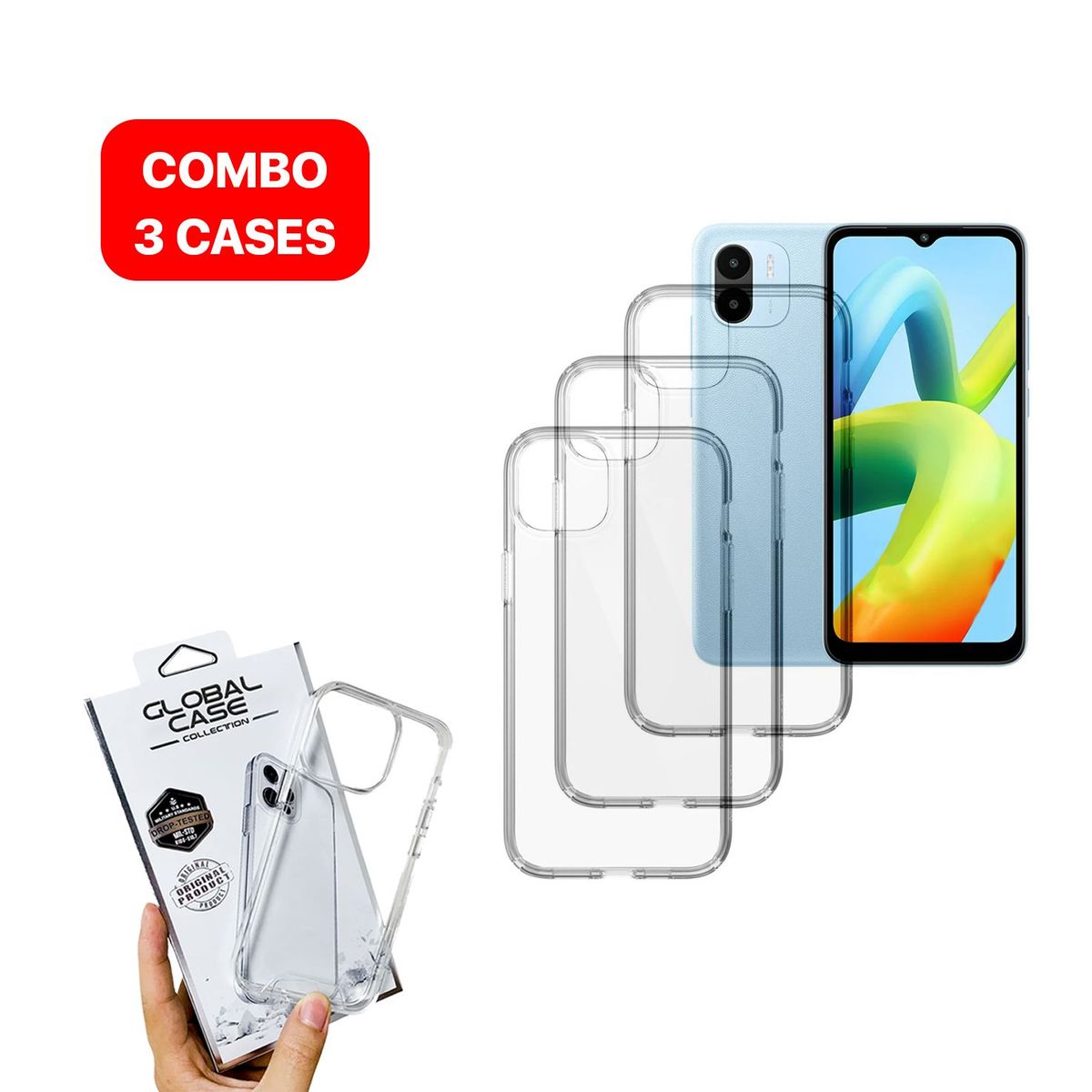 SPACE - Combo Case Space Para Redmi A1 Transparente