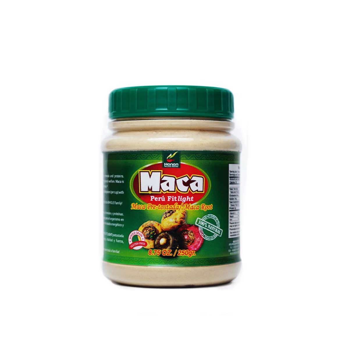 HANAN PERUVIAN SECRETS - Maca en Polvo Frasco Hanan 250g