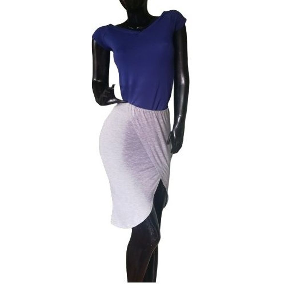 OEM - FALDA  ABERTURA GRIS STRECH PARA MUJER VERANO