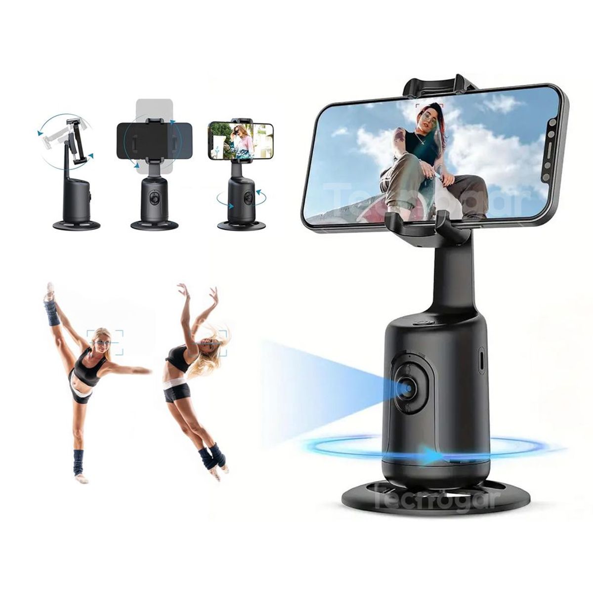 GENERICO - Trípode con Seguimiento Automático 360° y Inteligencia Artificial