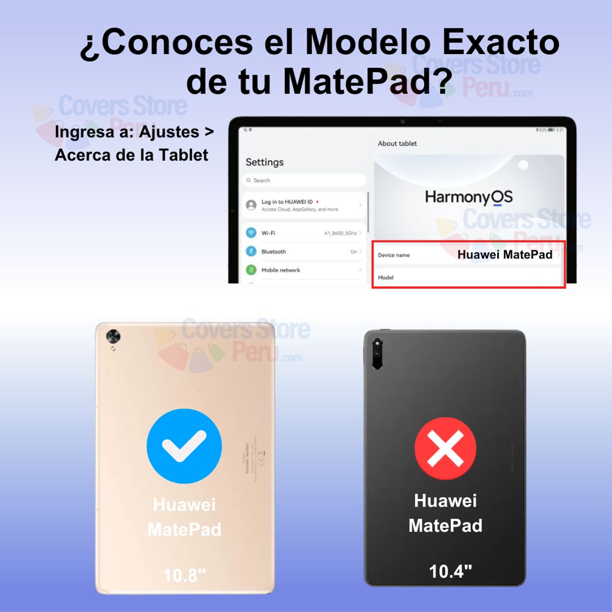 GENERICO - Funda de Huawei MatePad 108 Armor Defender Arcoiris Azul Resistente