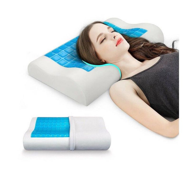 GENERICO - Par  de Almohadas de espuma viscoelástica de Gel con  funda