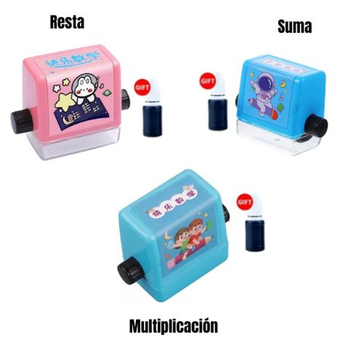 GENERICO - Set de sellos matemáticos 3 sellos