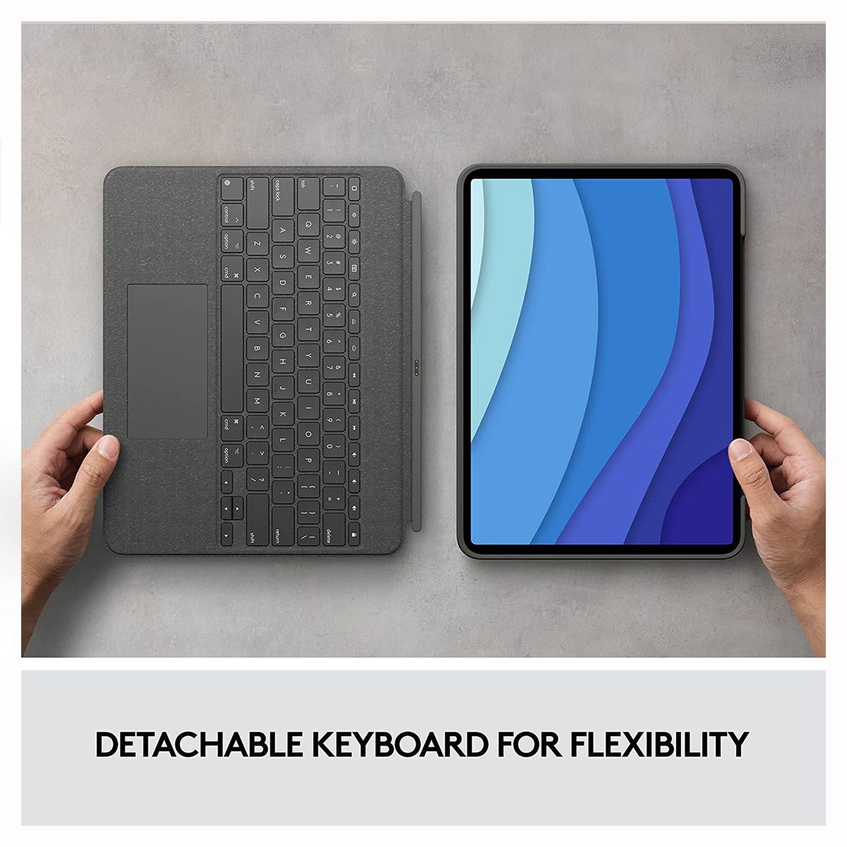 LOGITECH - Logitech Combo Touch Para iPad Pro 11 de 1ra/2da/3ra/4ta/5ta Gen