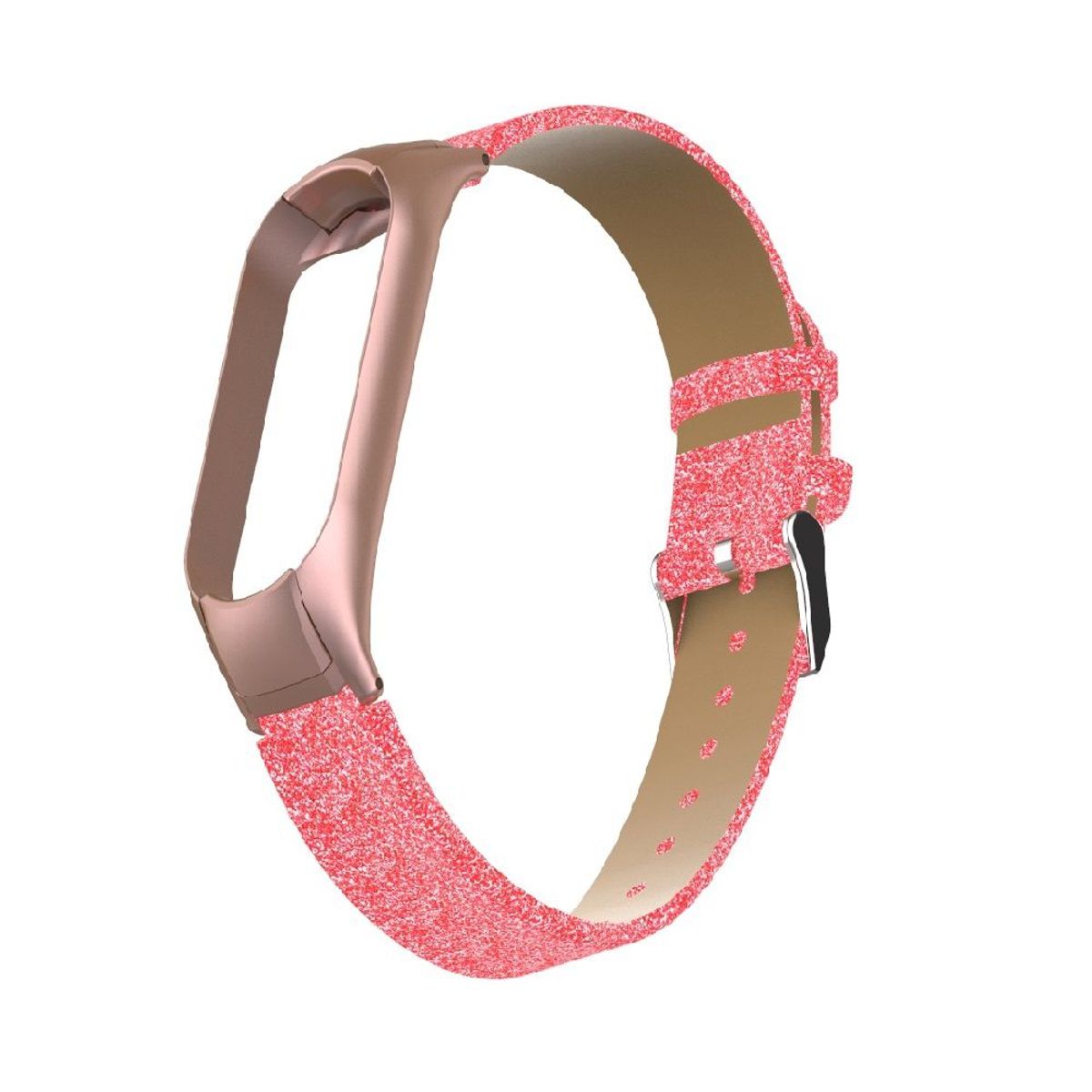 GENERICO - Correa de cuero escarchada para Xiaomi band 7 - Rosa