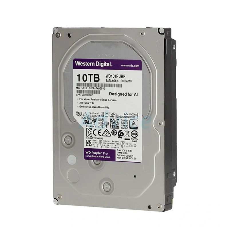 WESTERN DIGITAL - DISCO DURO WESTERN DIGITAL PURPLE PRO 10TB, HDD, 3.5" PN: WD101PURP