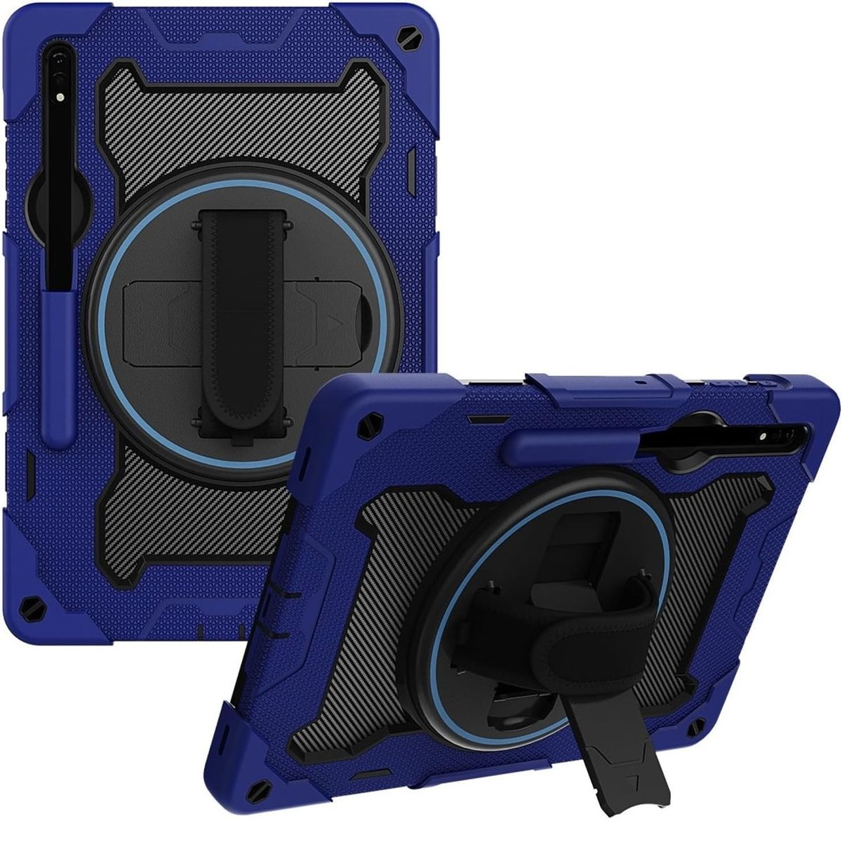 GENERICO - Funda de Lenovo M10 2da Gen 101 Armor Defender 360 Azul Resistente