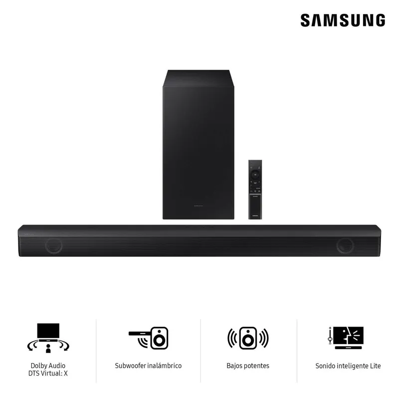 SAMSUNG - Soundbar Samsung 410W con Bluetooth HW-B550 - Negro
