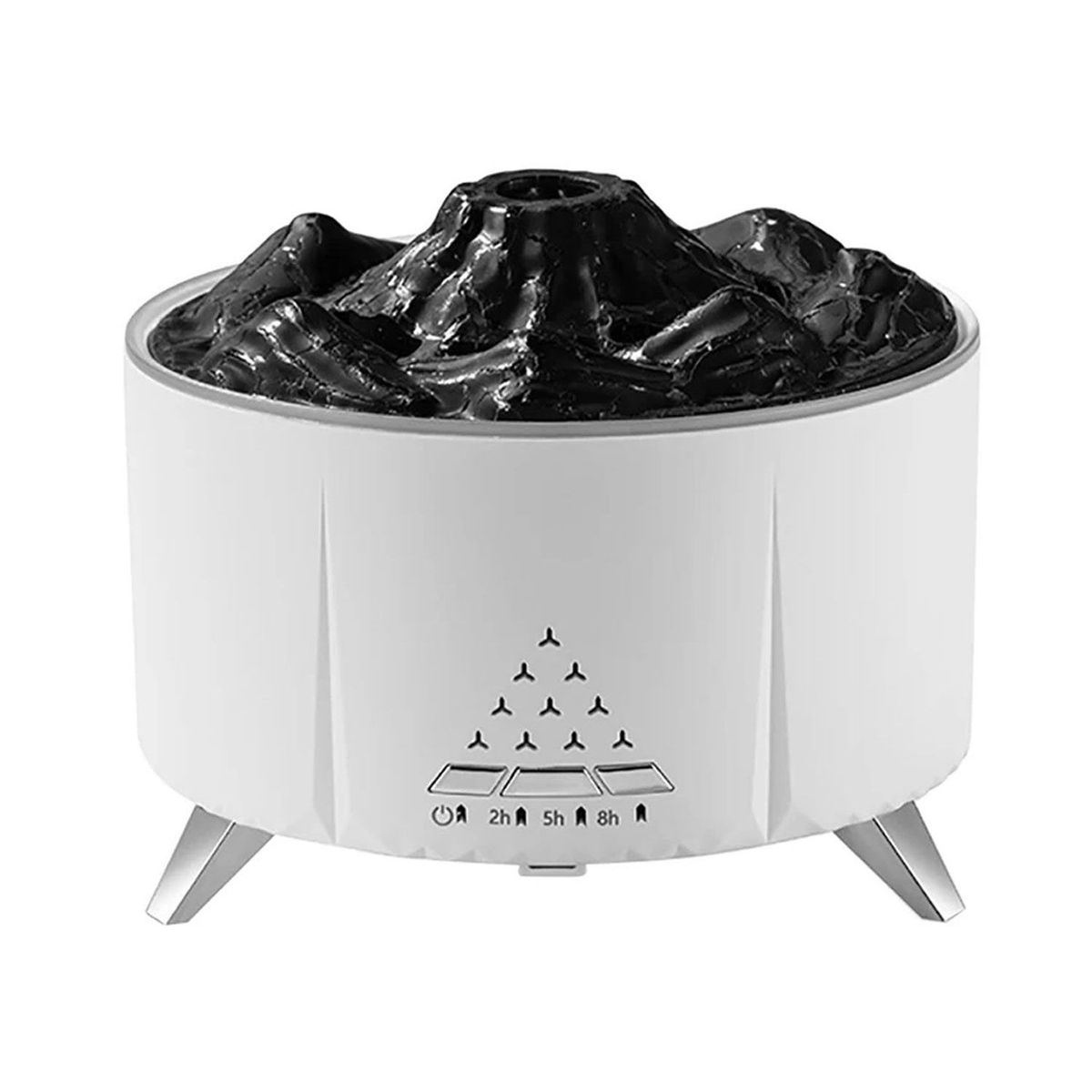 NEO DIGITAL - Humidificador Efecto Fuego Aromaterapia Luz Led V32 Blanco 350ml