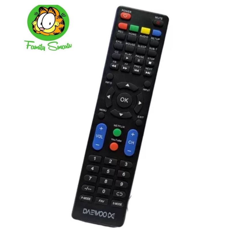 UNIVERSAL - Control Remoto Daewo Para tv Smart Con Tecla Azul  Pilas