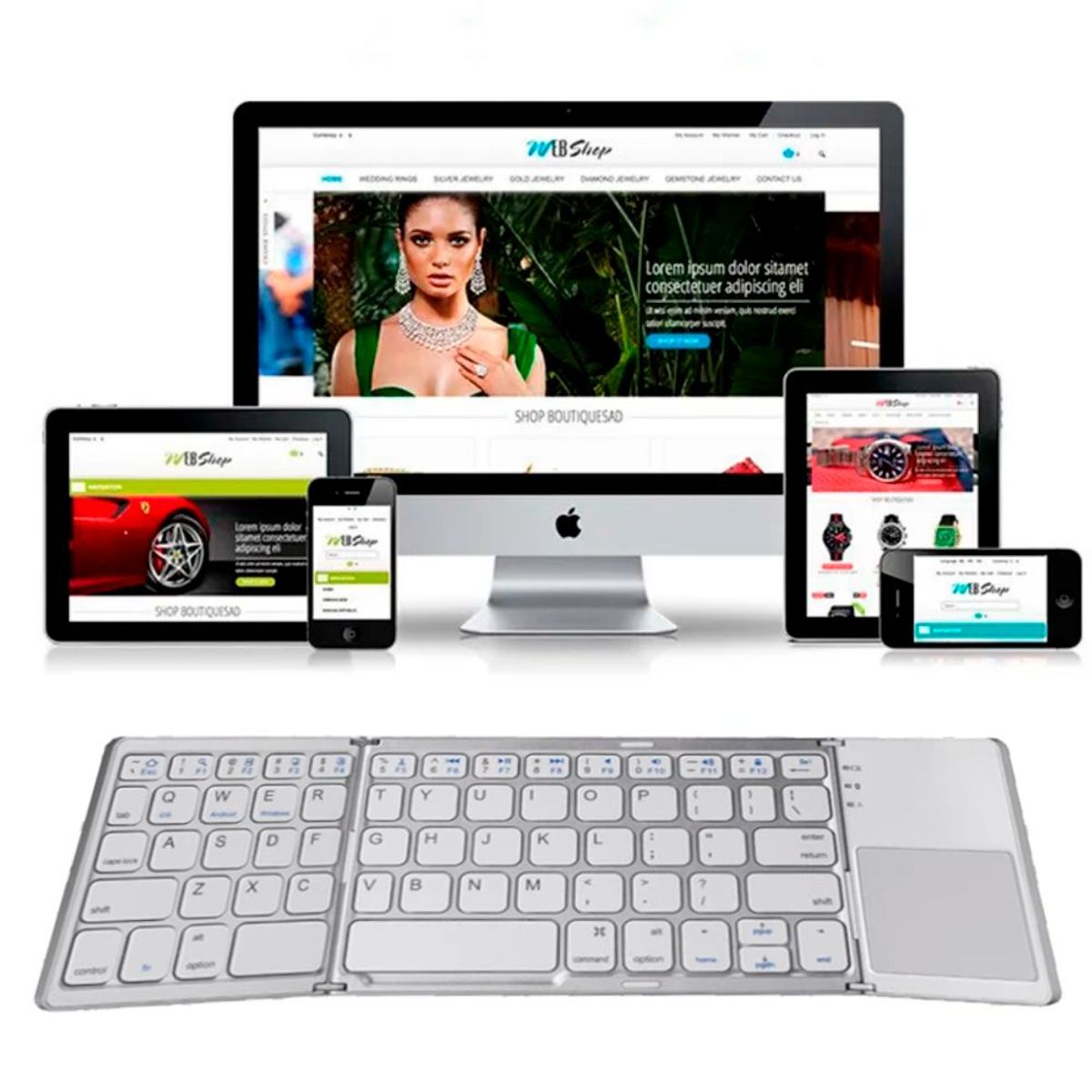 GENERICO - Teclado Bluetooth Portatil Inalambrico De Mano Movil PC NOTEBOOK