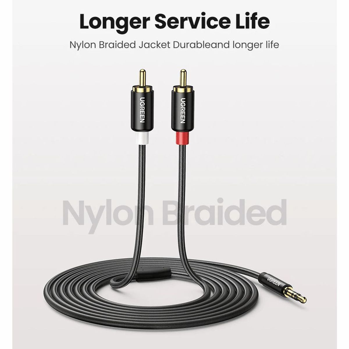 UGREEN - Cable Jack 3.5 a RCA UGREEN - 2 metros