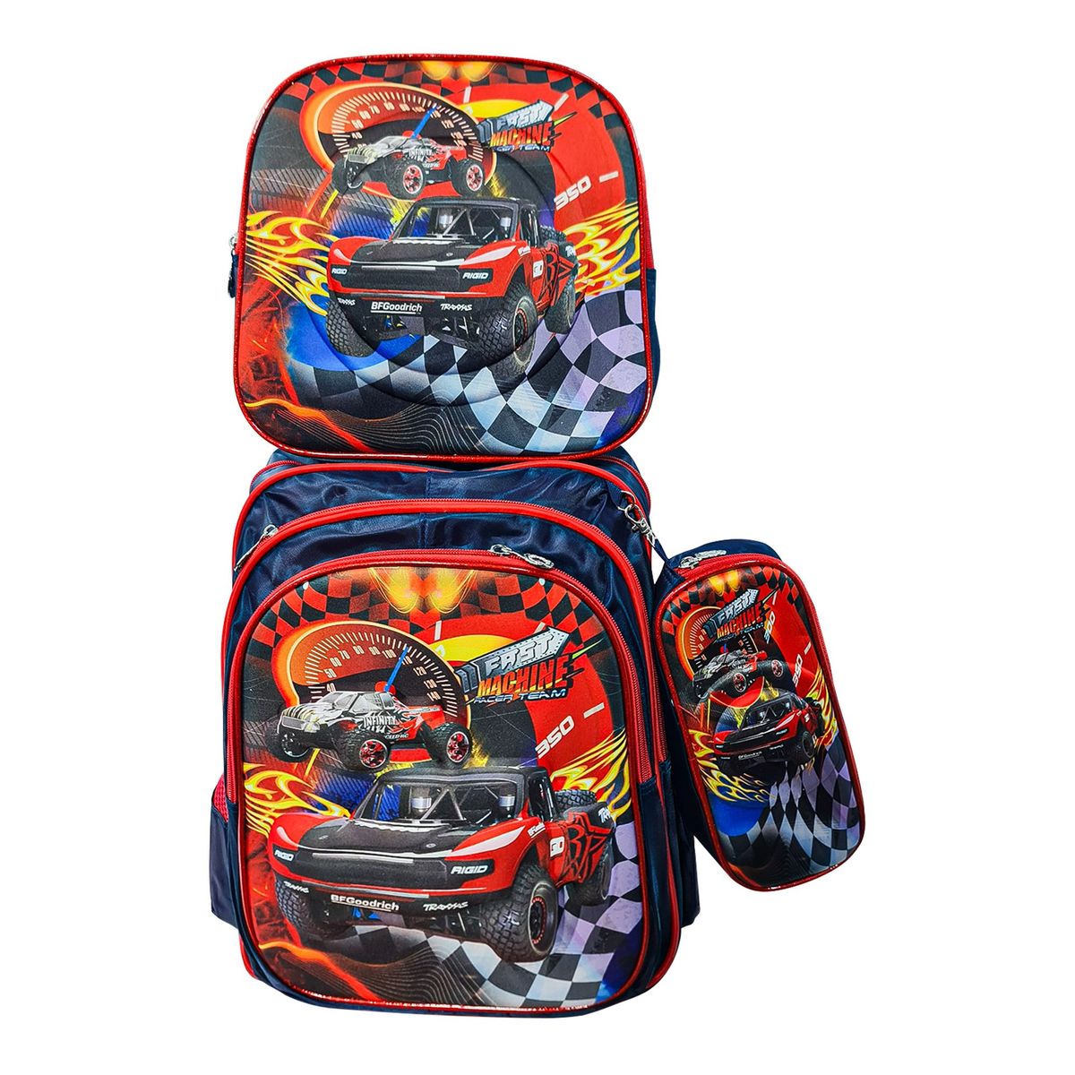 GENERICO - Mochila Escolar Infantil Para NIÑOS 3 en 1 con Ruedas Tamaño Oficio