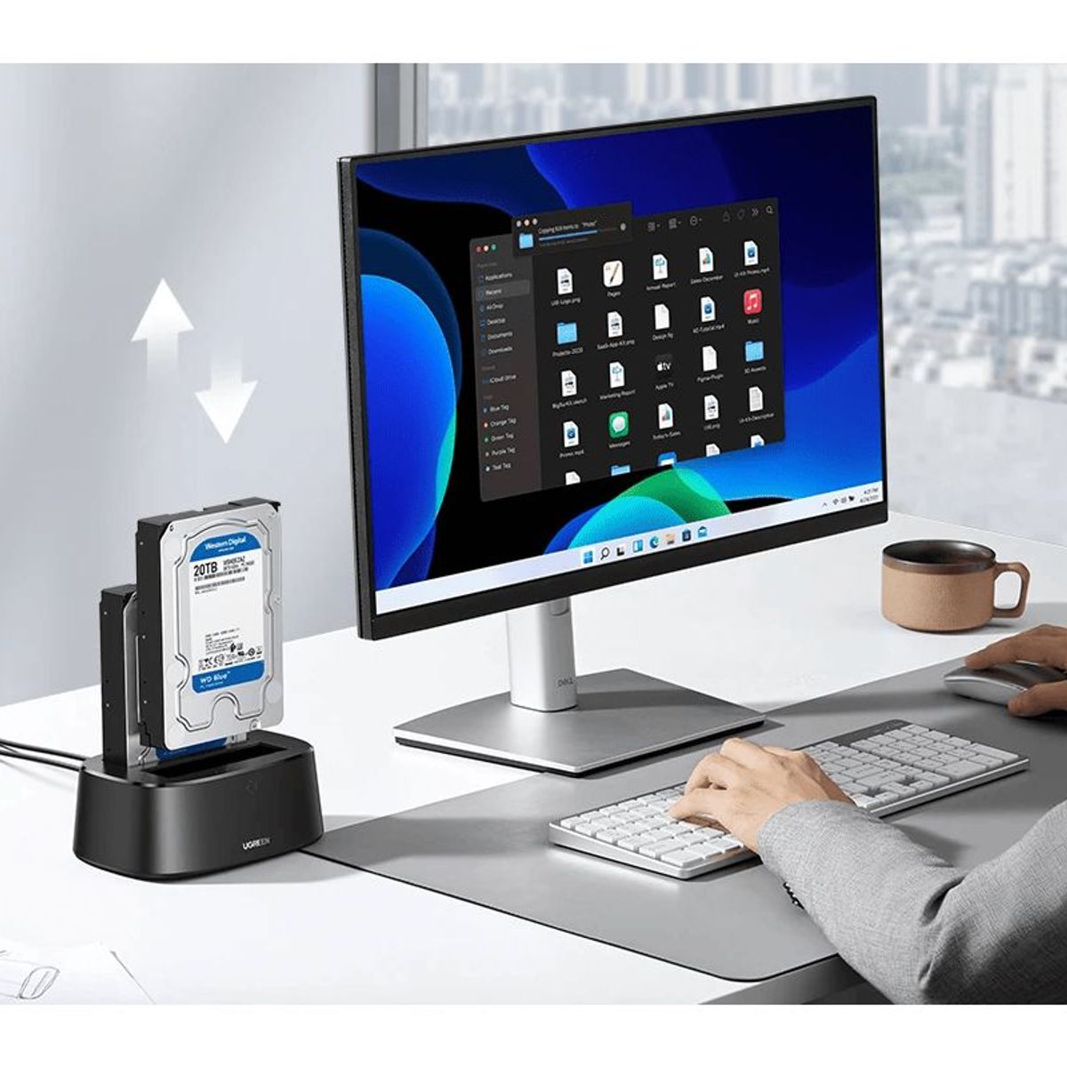 UGREEN - Estación de acoplamiento de Disco Duro de doble Bahía SATA  - UGREEN