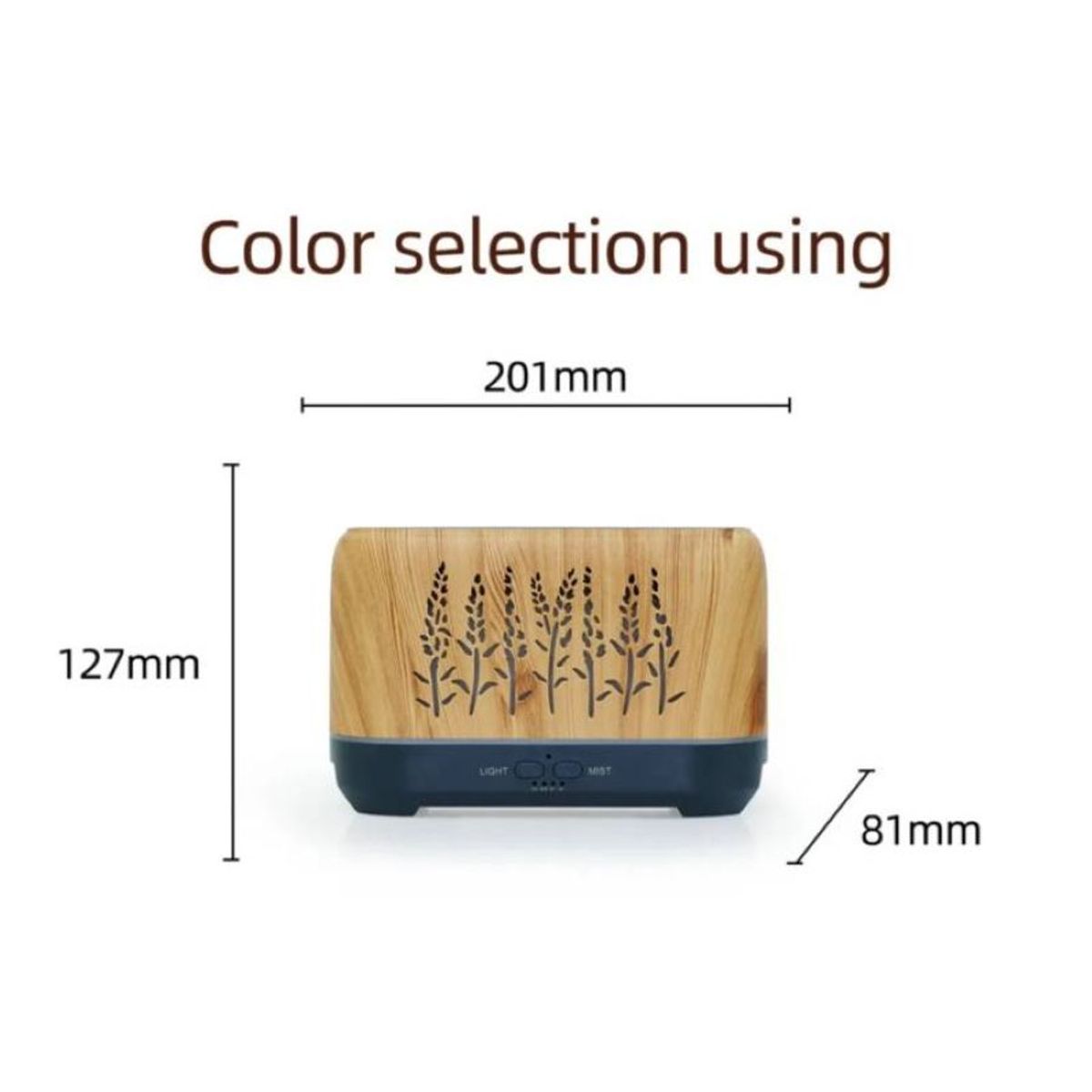 GENERICO - Humificador  Ultrasónico  con Luces Led modelo Flama