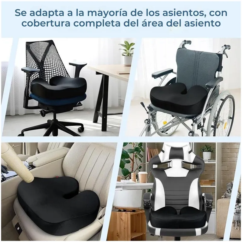 Cojín Asiento 3D Ortopédico para coxis para hemorroides con Asa