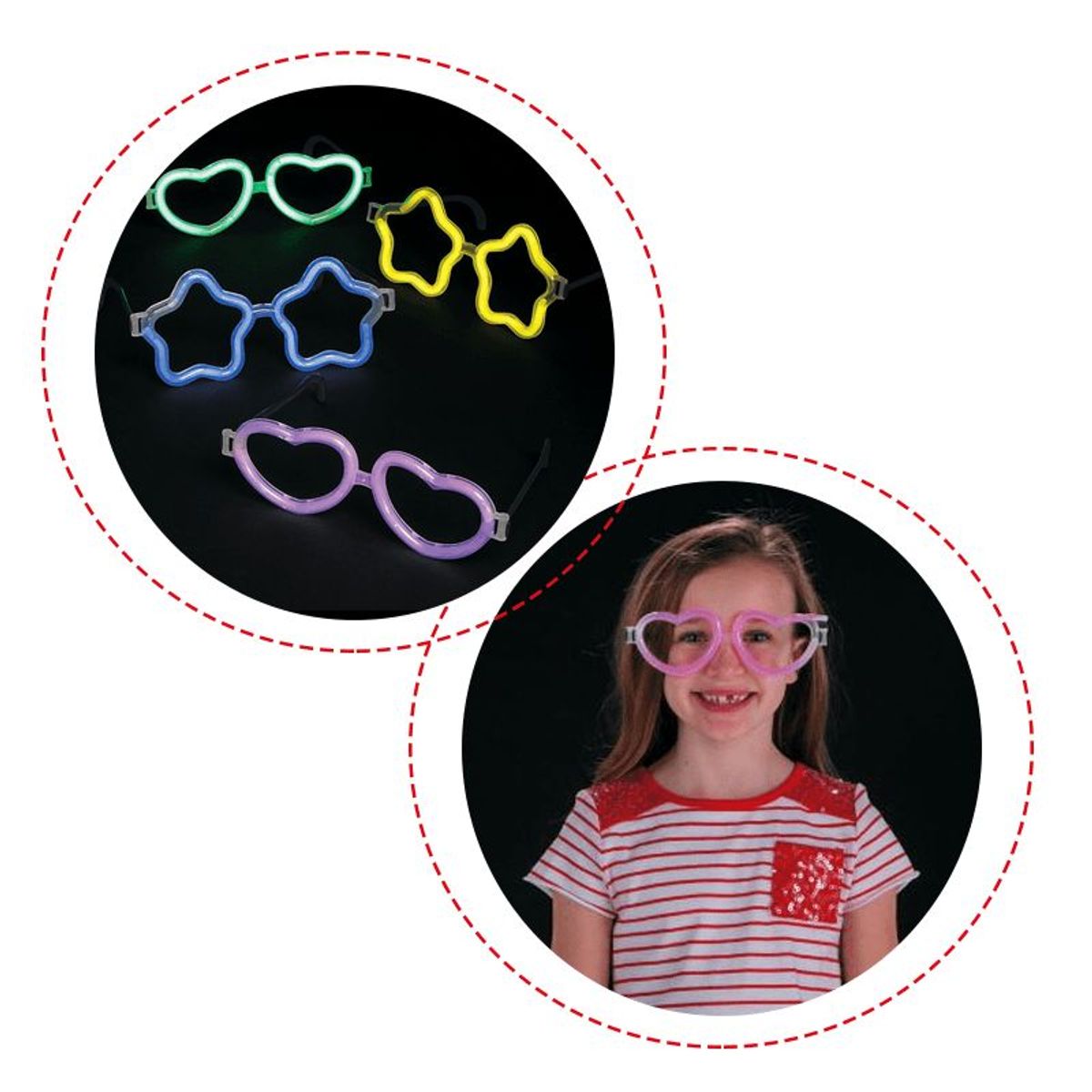 GENERICO - Lentes Luminosos Glow Sticks  // 3 uds