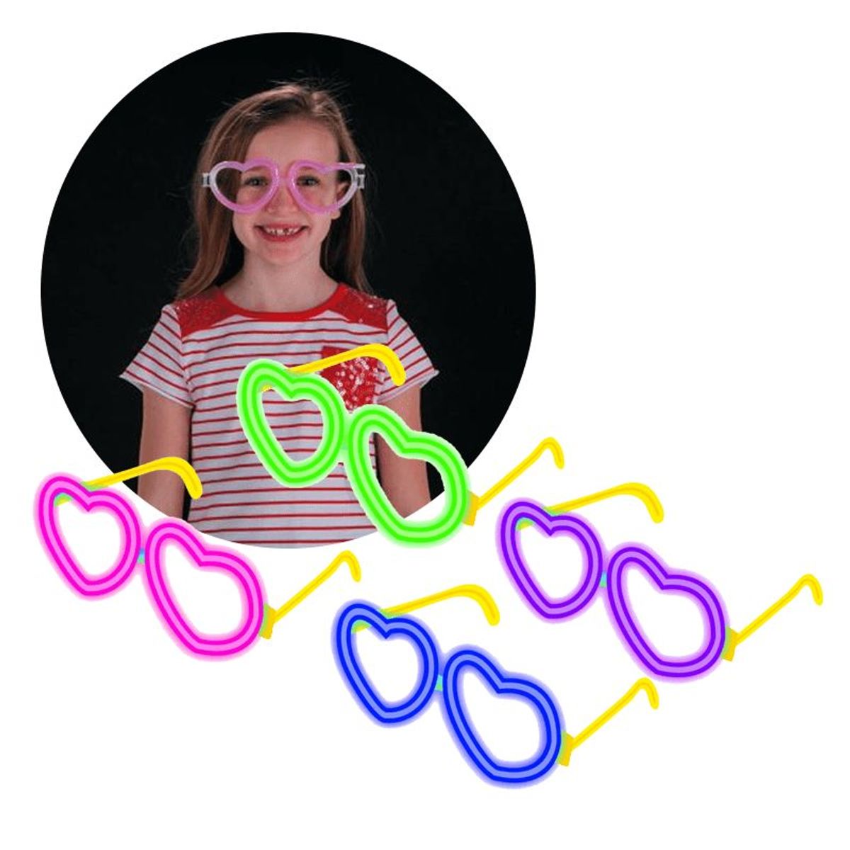 GENERICO - Lentes Luminosos Glow Sticks  // 3 uds