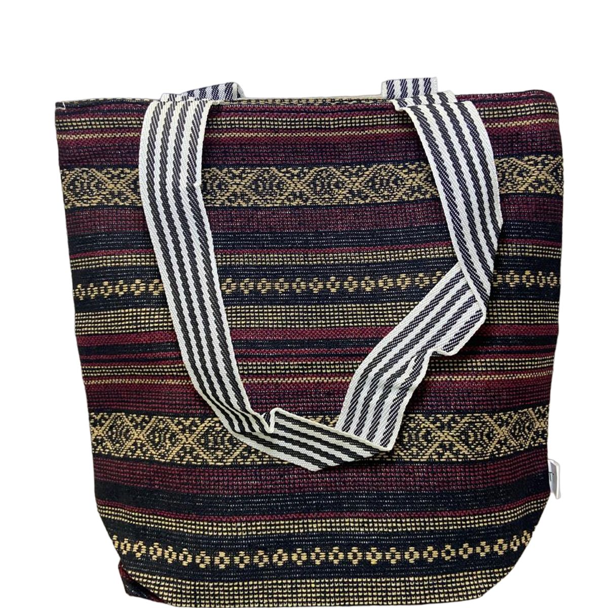 GENERICO - Bolso de 34x31x12 con cierre de poliéster tejido oscuro