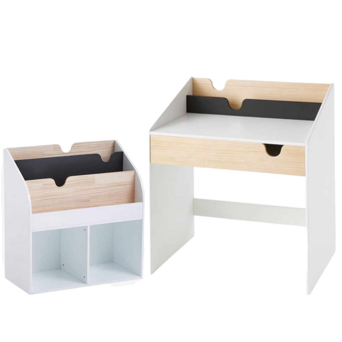 GENERICO - Combo Infantil Escritorio & Librero Asaf - Petrox Home