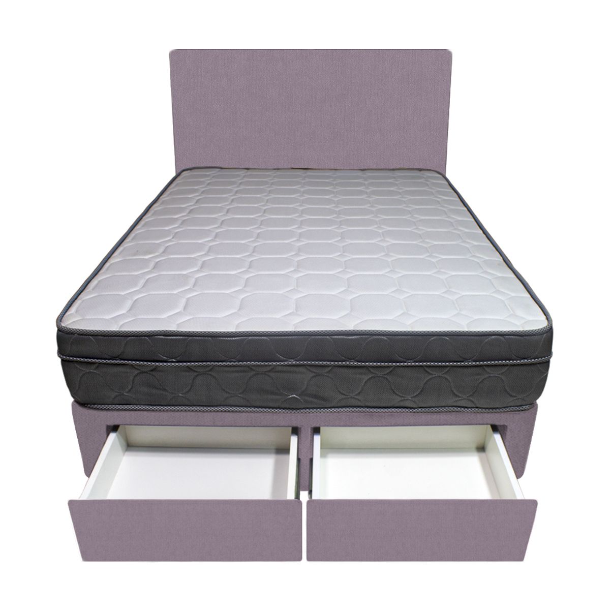 BARAKA HOME - Dormitorio Turin + 2 Cajones 1.5 Plz + Cabecera - Lila