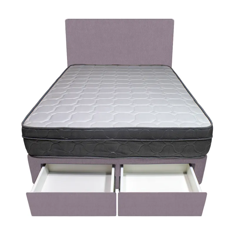 BARAKA HOME - Dormitorio Turin + 2 Cajones 1.5 Plz + Cabecera - Lila